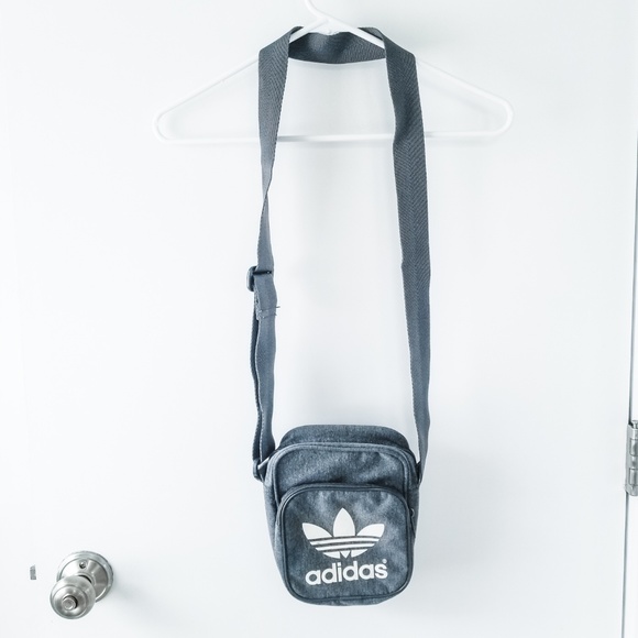 adidas Handbags - Adidas Grey Zippered Crossbody Bag